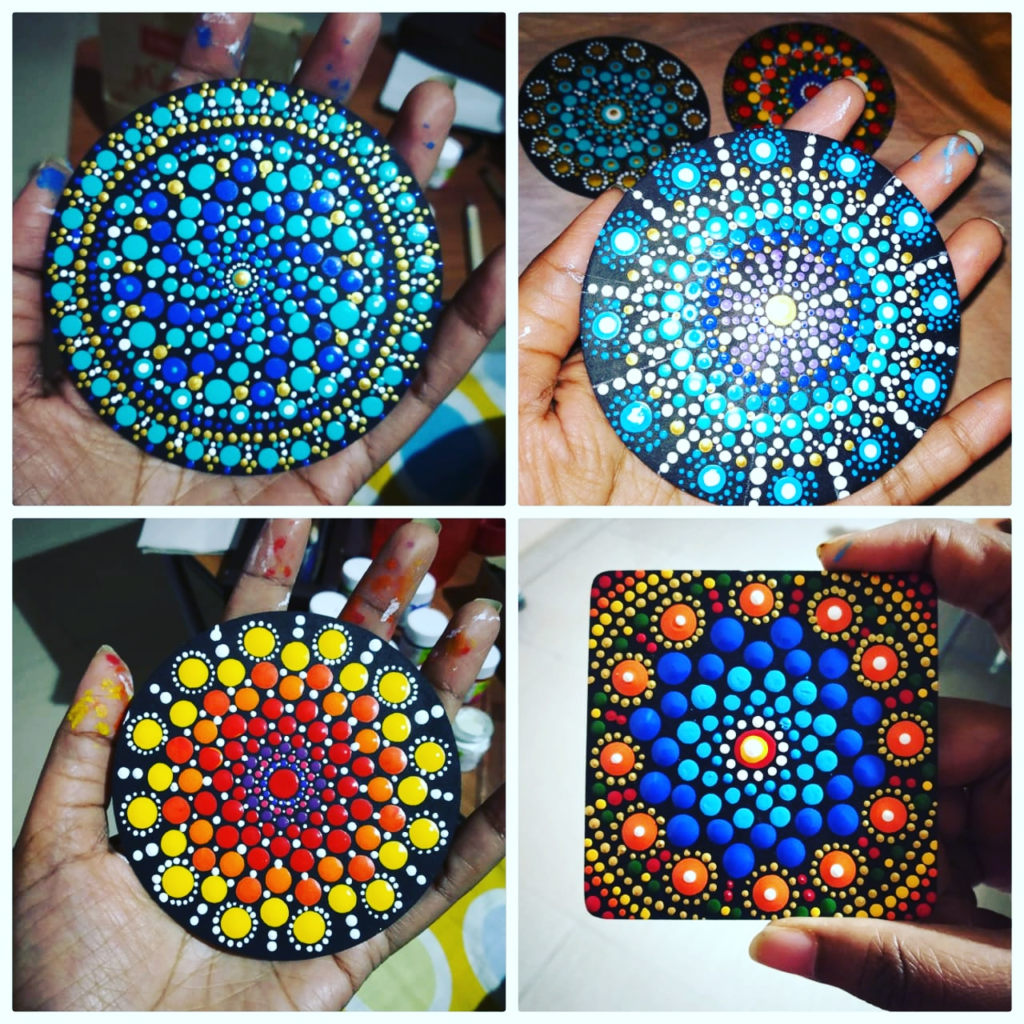 dot art coasters
