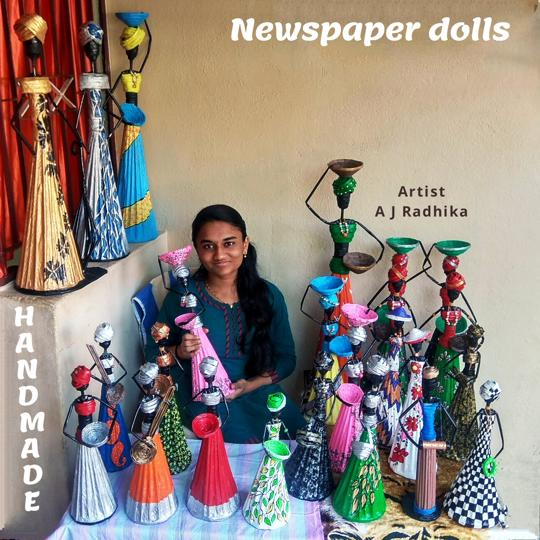 Newspaper dolls