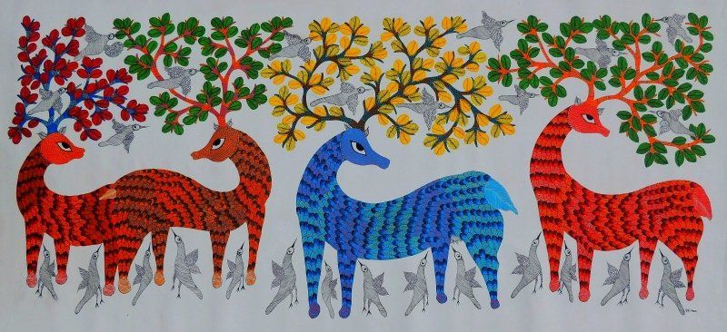 Gond art traditional painting