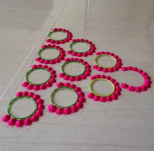 rangoli using bangles